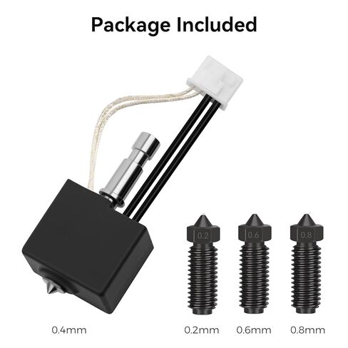 مجموعة HotEnd Att لـ anycubic Kobra S1 Combo/S1C 3D الطابعة مع فوهة نحاسية 0.2،0.4،0.6،0.8 مم ، استبدال Easy Swap End End Extly ، 320 ℃ كتلة التسخين واختلاسها ، مجموعة رأس الطباعة ، مجموعة رأس الأدوات ، in Kuwait