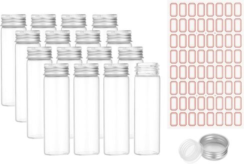 أنابيب اختبار Patikil 30mL مع أغطية ، 24 مساءً 22x120 مم حاويات أنبوب اختبار مسطح مسطحة مع غطاء بلاستيكي لحفلة حزب الحفلات بحمامات تخزين الملح العلمي (أسود) in Kuwait