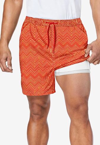 KingSize Men's Big & Tall 5" Swim Shorts with Super Stretch Liner in Saudi Arabia