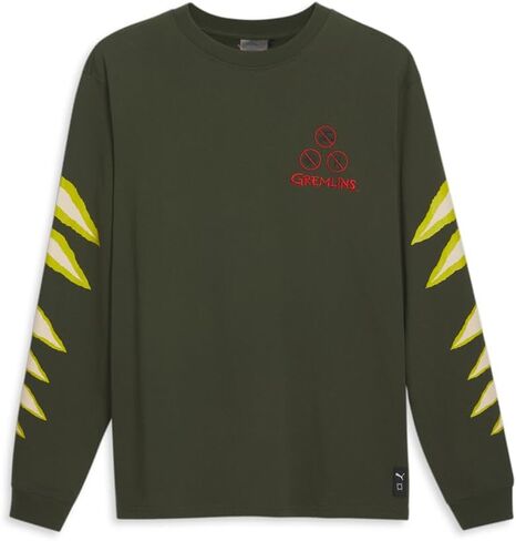 Puma Mens Hoops x Gremlins Crew Neck Long Long Tops Disual Daptal - Green in Saudi Arabia