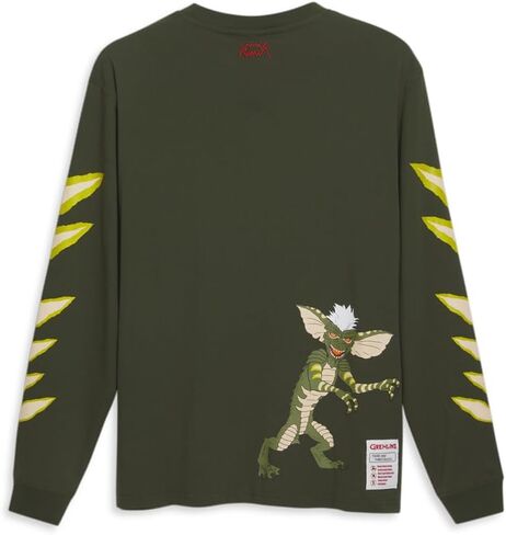 Puma Mens Hoops x Gremlins Crew Neck Long Long Tops Disual Daptal - Green in Saudi Arabia