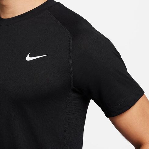 Nike Flex Rep Men's Dri-FIT Short-Sleeve Fitness Top (Black/White, FN2979-010) Size Large in Saudi Arabia