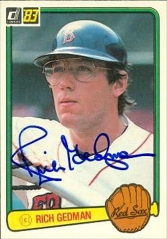 Autograph Warehouse 37382 Rich Gedman Autographed Baseball Card Boston Red Sox 1983 Donruss No. 156 in Saudi Arabia