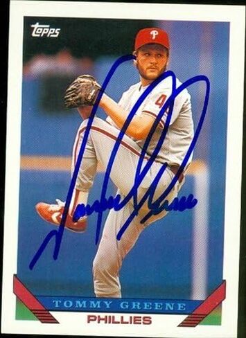 Warehouse 45361 Tommy Greene Cardball Card Philadelphia Phillies 1993 Topps No .291 in Saudi Arabia