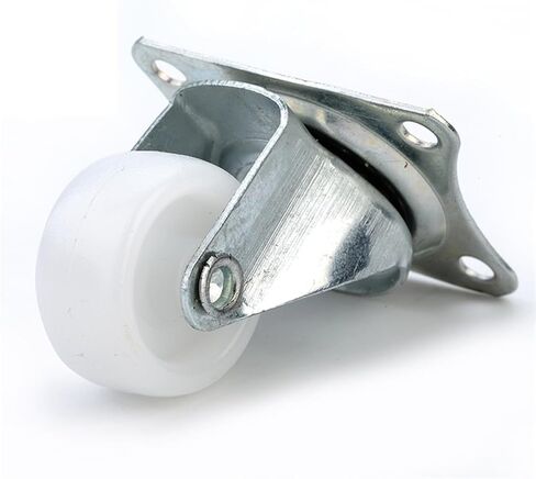 4pcs 10kg عجلات دوارة عالمية 1 بوصة العجلات Castor White Pp Nylon Dual Roller Wheel in Saudi Arabia