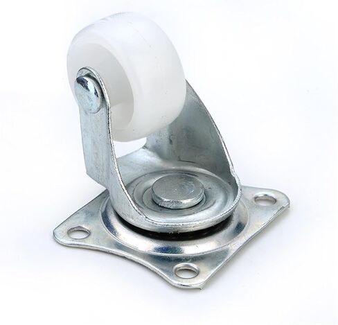 4pcs 10kg عجلات دوارة عالمية 1 بوصة العجلات Castor White Pp Nylon Dual Roller Wheel in Saudi Arabia