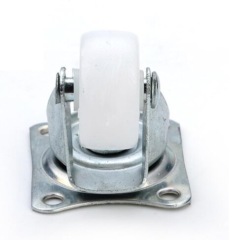 4pcs 10kg عجلات دوارة عالمية 1 بوصة العجلات Castor White Pp Nylon Dual Roller Wheel in Saudi Arabia