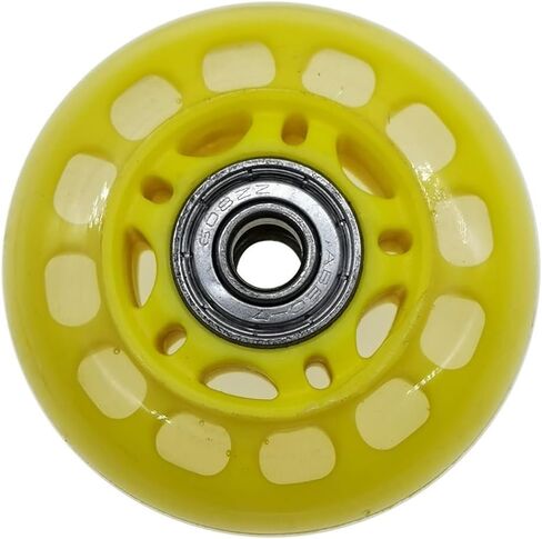 1Pcs 2.5in Yellow PU Mute Caster Wheel Luggage Cart Roller Skate Caster With 608ZZ Bearing in Saudi Arabia