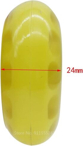 1Pcs 2.5in Yellow PU Mute Caster Wheel Luggage Cart Roller Skate Caster With 608ZZ Bearing in Saudi Arabia