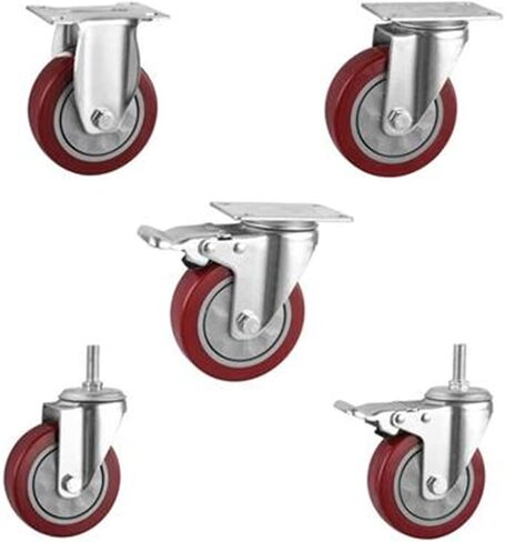 4pcs 5 بوصة الأثاث عجلات العجلات أحادية المحور العجلات دوارة العجلات العجلات العجلات (4pcs-03) in Saudi Arabia
