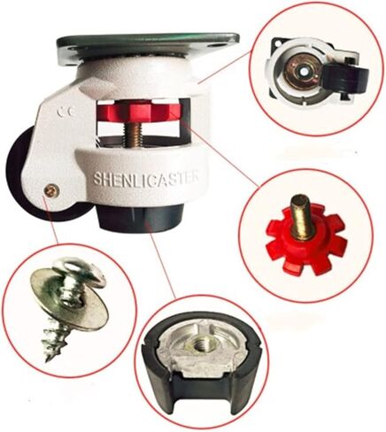 GD-40F 60F 80F Load 500KG Level Adjustment Wheel Casters Flat Support(1PCS GD-100S) in Saudi Arabia