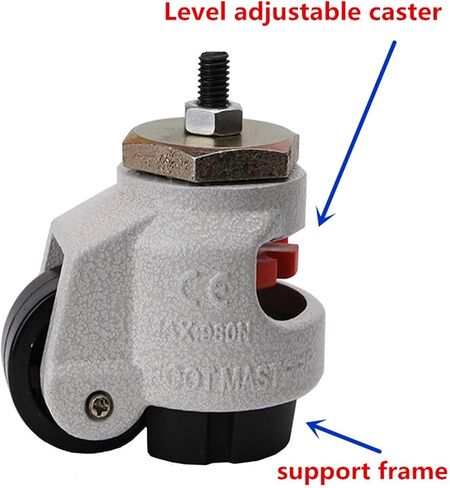 Heavy Duty Level Adjustment Caster/Wheel with Thread Ajustable Industrial Casters 1Pcs(GD-60S) in Saudi Arabia
