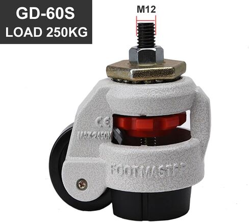 Heavy Duty Level Adjustment Caster/Wheel with Thread Ajustable Industrial Casters 1Pcs(GD-60S) in Saudi Arabia