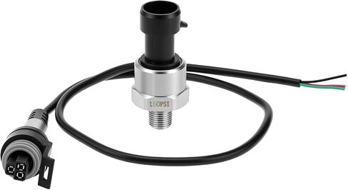 Qwork150 رطل/بوصة مربعة ، مرسل مستشعر محول ضغط زيت الوقود 1/8 "-27 npt مع مجموعة تسخير ، إخراج 0.5V-4.5V in Kuwait