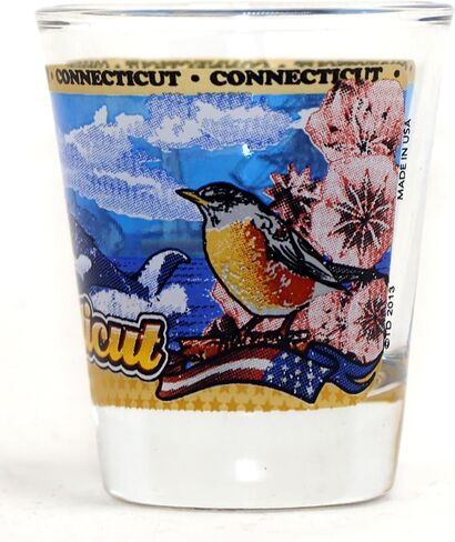 Connecticut State Wraparound Shot Glass in Saudi Arabia
