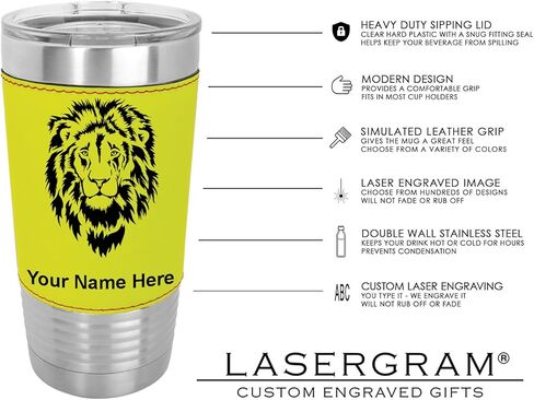 LASERGRAM 20oz فراغ معزول القدح ، علم الولايات المتحدة ، نقش مخصص (جلد فو ، ريفي) in Saudi Arabia