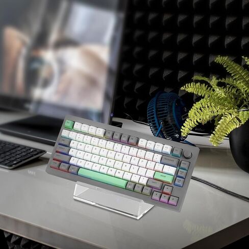 Geekria Keyboard Display Stand, Acrylic Mechanical Gaming Keyboard Holder for 60%, 75%, 80%, 96% Computer Keyboard (Transparent) in Saudi Arabia