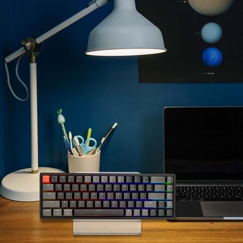 Geekria Keyboard Display Stand, Acrylic Mechanical Gaming Keyboard Holder for 60%, 75%, 80%, 96% Computer Keyboard (Transparent) in Saudi Arabia