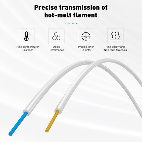 PTFE Bowden Teflon Tube 2M, 2mm ID X 4mm OD 3D Printer bowden tube with 2X PC4-M6 & 2X PC4-M10 Pneumatic Fittings & Tube Cutter for 1.75mm Filament Heat Resistant for K1, K1 Max, K1C, Ender 3 V3 in Kuwait