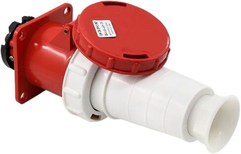 Waterproof Industrial Aviation Plug and Socket Connector 3-pin 4-pin 5-pin 63A Concealed Aviation Docking(4 Core Red) in Saudi Arabia