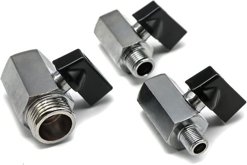 Brass Ball Valve 1/8 Quot; 1/4 Quot; 3/8 Quot; 1/2 Quot; BSP Threaded Mini Male To Female Air Compressor Water Gas Oil Shut Off Valve 1Pcs(Male To Female,1/8 Inch) in Saudi Arabia