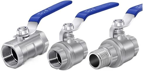 BSPT 1/4 quot; 3/8 quot; 1/2 quot; 3/4 quot; 1 quot; 1-1/4 quot; Female Stainless Steel SS304 2P/1P Full Port Ball Valve with Vinyl Handle Thread Valves 1Pcs(1P Female thread,3/8 Inch) in Saudi Arabia