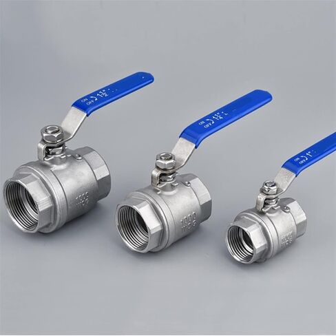 BSPT 1/4 quot; 3/8 quot; 1/2 quot; 3/4 quot; 1 quot; 1-1/4 quot; Female Stainless Steel SS304 2P/1P Full Port Ball Valve with Vinyl Handle Thread Valves 1Pcs(1P Female thread,3/8 Inch) in Saudi Arabia