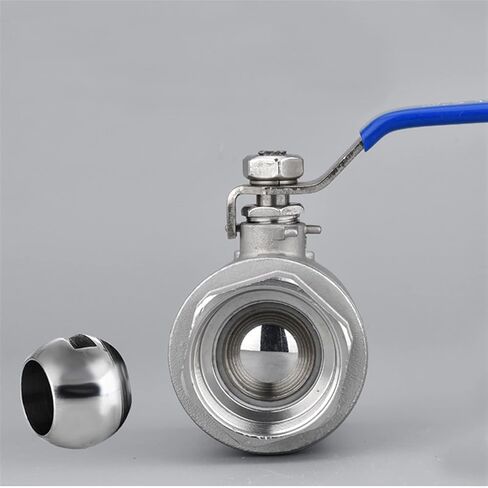 BSPT 1/4 quot; 3/8 quot; 1/2 quot; 3/4 quot; 1 quot; 1-1/4 quot; Female Stainless Steel SS304 2P/1P Full Port Ball Valve with Vinyl Handle Thread Valves 1Pcs(1P Female thread,3/8 Inch) in Saudi Arabia