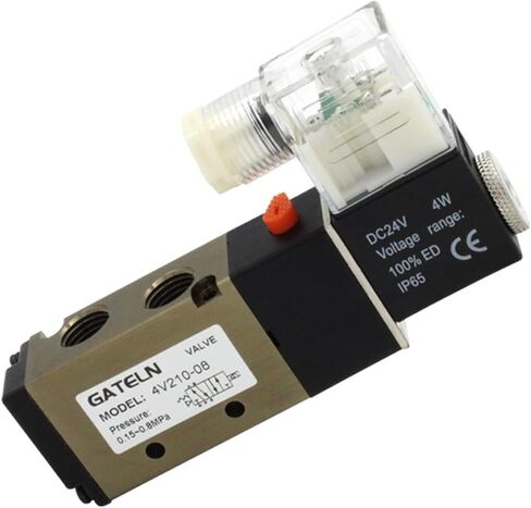 4V210-08 air Solenoid Valve 5-Way 2-Position Gas Pneumatic Solenoid Valve 220V Port 1/4" Solenoid Valve(with 12mm Fittings) in Saudi Arabia