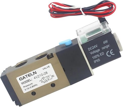 4V210-08 air Solenoid Valve 5-Way 2-Position Gas Pneumatic Solenoid Valve 220V Port 1/4" Solenoid Valve(with 12mm Fittings) in Saudi Arabia