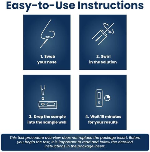 اختبار فلوفليكس لمستضد كوفيد-19 المنزلي، عبوة واحدة، إجمالي اختبارين in Kuwait