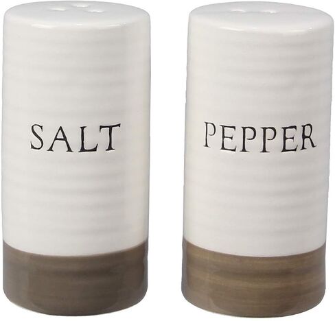 Young's Inc. Ceramic Salt and Pepper Shaker Set - إكسسوارات وديكور طاولة المطبخ لطيف - مزرعة in Kuwait