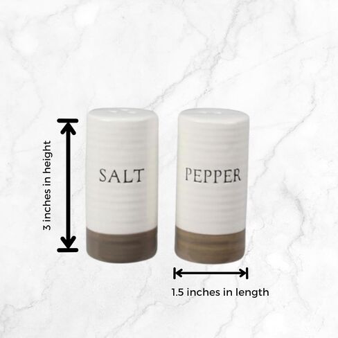 Young's Inc. Ceramic Salt and Pepper Shaker Set - إكسسوارات وديكور طاولة المطبخ لطيف - مزرعة in Kuwait