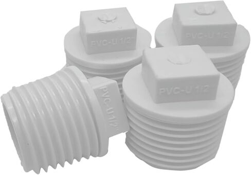 20pcs أبيض 1/2 بوصة أنبوب PVC قابس الخيط الذكور ، PVC الذكور غطاء نهاية أنبوب الخيوط ، PVC الذكور محول المواقد محول الخيط إغلاق أنبوب المياه لخط مياه السباكة ， تجهيزات الأنابيب (الصناعية والعلمية) in Saudi Arabia