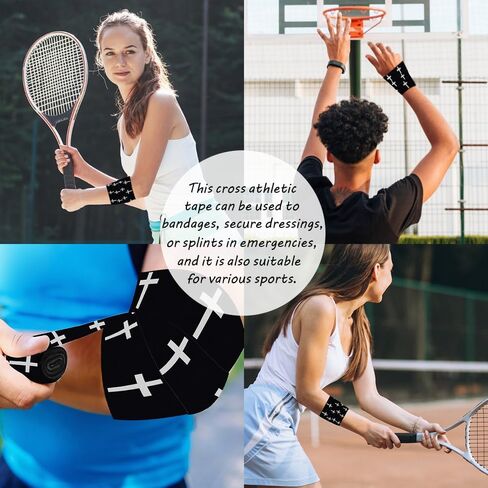 2Pcs Christian Cross Athletic Sports Wrap Tape 2in x 23ft Jesus Cotton Zinc Oxied White Wrist Tape for Tennis Baseball Soccer Boxing, Christian Gifts for Men Women in Kuwait