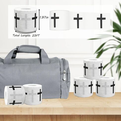 2Pcs Christian Cross Athletic Sports Wrap Tape 2in x 23ft Jesus Cotton Zinc Oxied White Wrist Tape for Tennis Baseball Soccer Boxing, Christian Gifts for Men Women in Kuwait