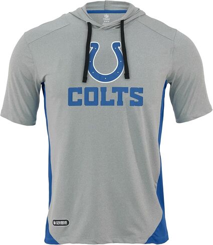 Outerstuff NFL Indianapolis Colts Performance Men's Men Heathered Gray Short Sleeve Hooded T-Shirt in Kuwait