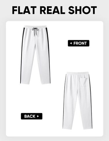 JMIERR Men's Sweatpants Color Block Stripes Tapered Trousers Drawstring Waist Casual Stretch Track Pants in Kuwait