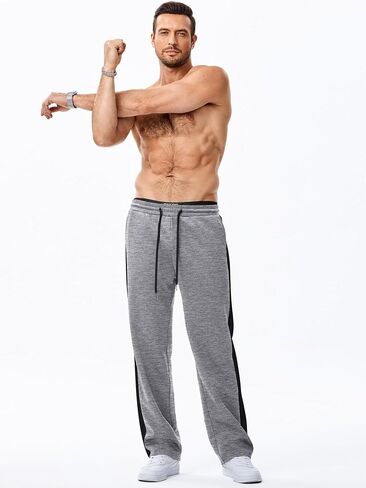 JMIERR Men's Sweatpants Color Block Stripes Tapered Trousers Drawstring Waist Casual Stretch Track Pants in Kuwait