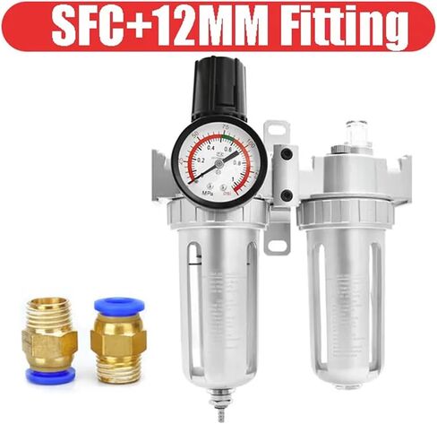 SFC400 1/2 SFC300 SFC200 1/4 Air Compressor Filter Regulator Oil Water Separator Trap Regulator Valve Pneumatic Parts(SFC w PC6,SFC300) in Saudi Arabia
