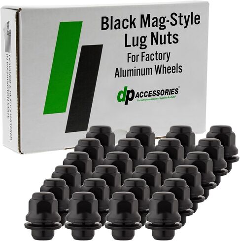 DPAccessories Lug Nuts Compatible with 1993-1998 Toyota T100 | Black OEM Style | Factory Aluminum Wheels Only | Set of 24 Wheel Nuts | DTOT1001F-BK/1 in Saudi Arabia