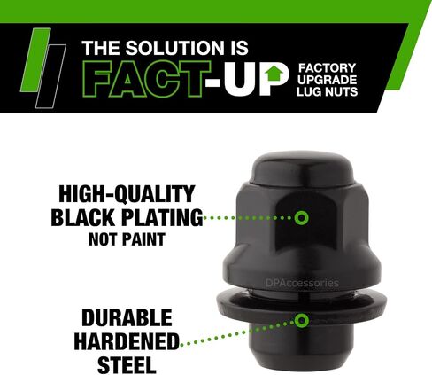 DPAccessories Lug Nuts Compatible with 1993-1998 Toyota T100 | Black OEM Style | Factory Aluminum Wheels Only | Set of 24 Wheel Nuts | DTOT1001F-BK/1 in Saudi Arabia