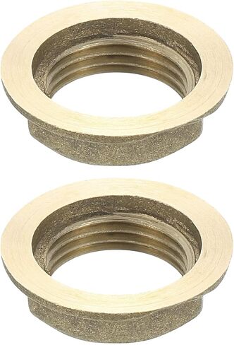 uxcell G3/4 Pipe Fitting Hex Flange Lock Nut Locknut Female Threaded Fastening Thin Nut for Plumbing, Brass 6Pcs in Saudi Arabia