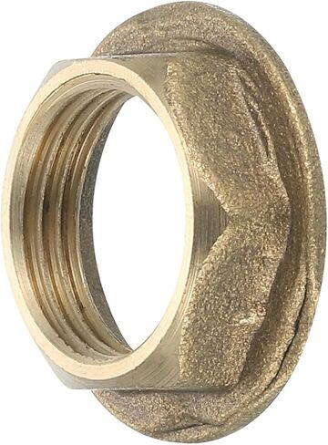 uxcell G3/4 Pipe Fitting Hex Flange Lock Nut Locknut Female Threaded Fastening Thin Nut for Plumbing, Brass 6Pcs in Saudi Arabia