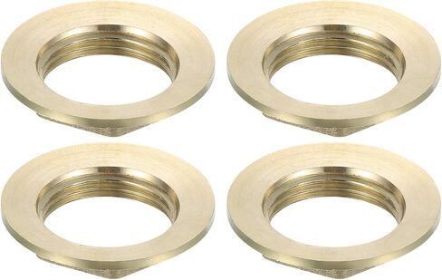 uxcell G3/4 Pipe Fitting Hex Flange Lock Nut Locknut Female Threaded Fastening Thin Nut for Plumbing, Brass 6Pcs in Saudi Arabia