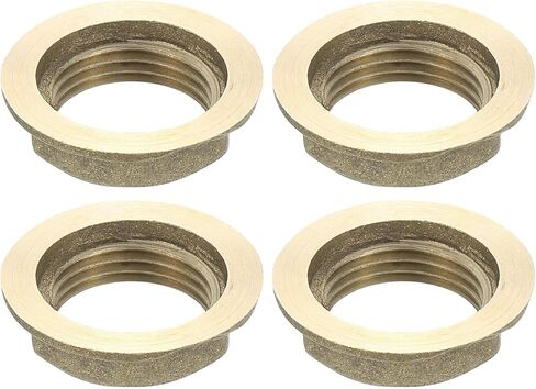 uxcell G3/4 Pipe Fitting Hex Flange Lock Nut Locknut Female Threaded Fastening Thin Nut for Plumbing, Brass 6Pcs in Saudi Arabia