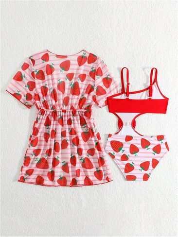 قطعة Swimsist Girl One One Swimsuit ، طباعة الفراولة المقطوعة in Saudi Arabia