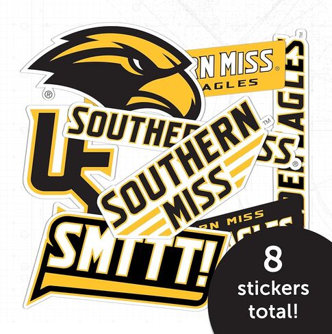 Desert Cactus University of Southern Mississippi Sticker USM Golden Eagles Vinyl Scals Laptop Gater Bottle Scrapbook T2 (Type 2-2) in Kuwait