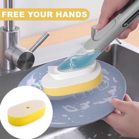 متوافق مع رؤوس إعادة ملء Digh Daddy ، 4pack متوافق مع scrub daddy wand scrubl ، chishwand sponge تعبئة ملائمة لعصا صحن scrubdaddy ، مناسبة لتنظيف المطبخ ، الأصفر ، وتشمل فقط الرؤوس. in Kuwait