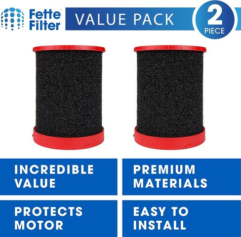 Fette Filter - 49901977 Large Wet/Dry Vacuum HEPA Filter Compatible with Milwaukee M18 Fuel Wet/Dry Vacuums Models 0910-20, 0920-20, 0920-22HD, 0930-22HD, 0931-20 - Part # 49-90-1977 Pack of 2 in Saudi Arabia